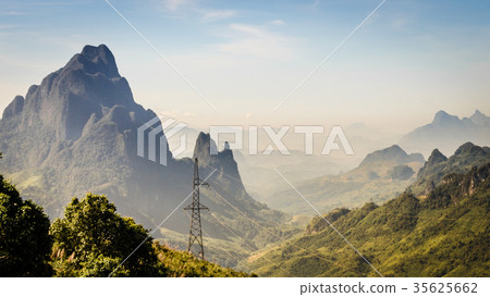 view on the top of mountain at Phu Koon, Laos 35625662