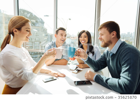 Shy blonde sitting opposite her partner 35625870