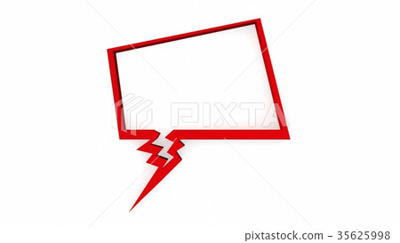 speech bubble on white blackground. 3d rendering 35625998