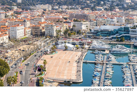 aerial view of Cannes France aerial view of Cannes France 35627897