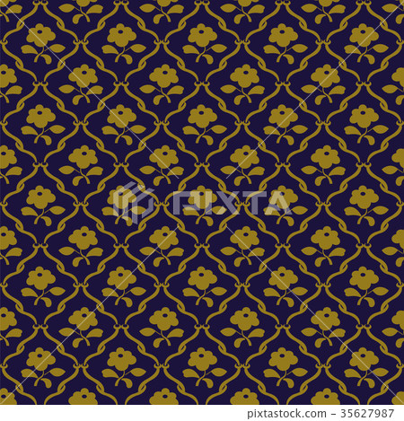 Antique seamless gold retro pattern background 35627987