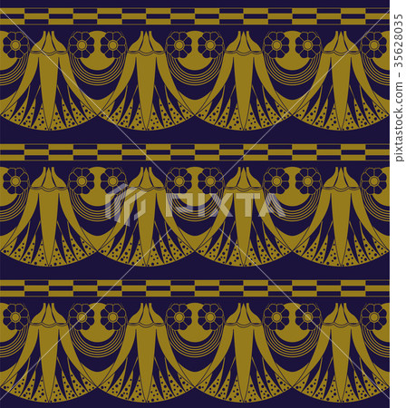 Antique seamless gold retro pattern background 35628035