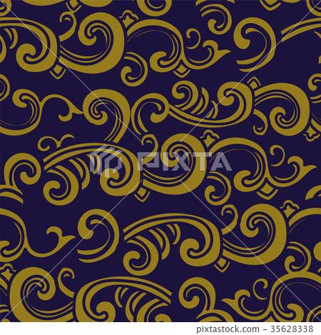 Antique seamless gold retro pattern background Antique seamless gold retro pattern background 35628338