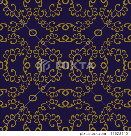 Antique seamless gold retro pattern background Antique seamless gold retro pattern background 35628340