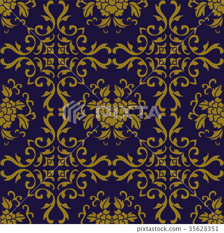 Antique seamless gold retro pattern background Antique seamless gold retro pattern background 35628351