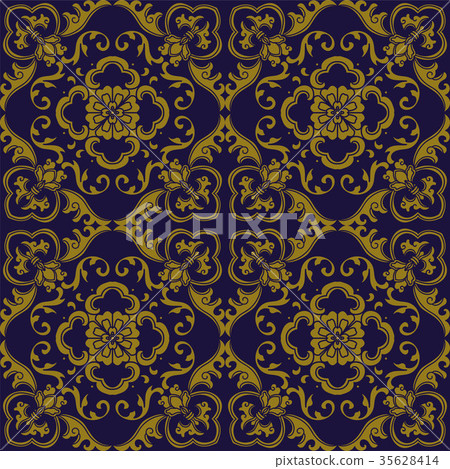 Antique seamless gold retro pattern background Antique seamless gold retro pattern background 35628414