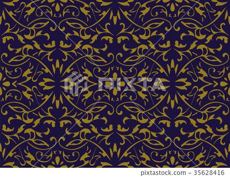 Antique seamless gold retro pattern background Antique seamless gold retro pattern background 35628416