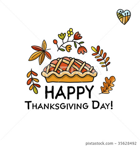 Thanksgiving day, pie sketch for your design 35628492