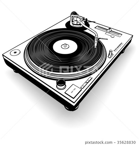 Black and White DJ Gramophone 35628830