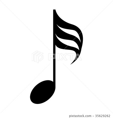 Isolated musical note 35629262