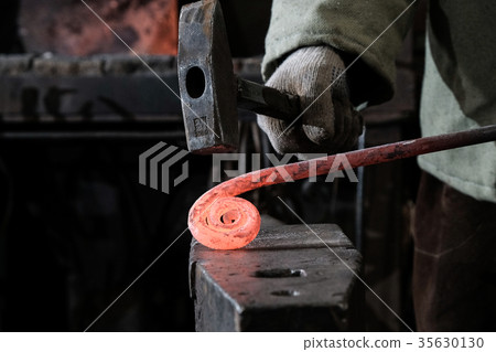 Forge, blacksmith's work, hot metal 35630130