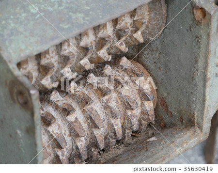 Vintage wood chipper machine. 35630419
