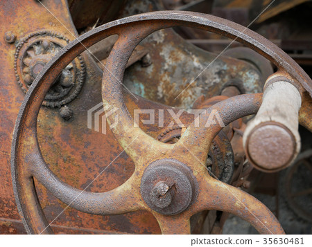 Vintage grain grinder machine. Vintage grain grinder machine. 35630481