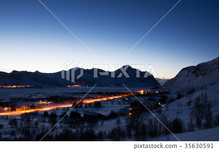 Blue Hour near Borg, Lofoten, Norway 35630591