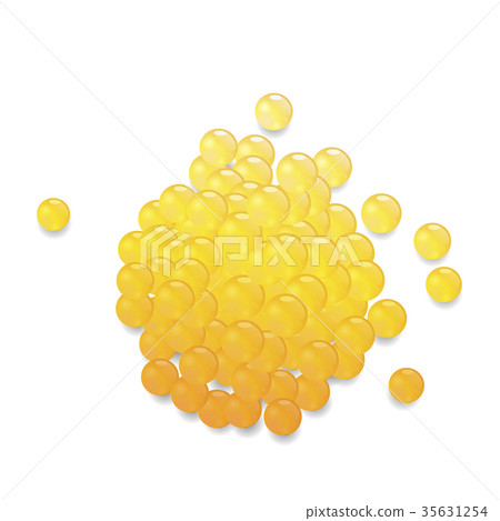 Orange Pills Isolated 35631254