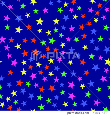 Colorful star seamless pattern - Stock Illustration [35631319] - PIXTA