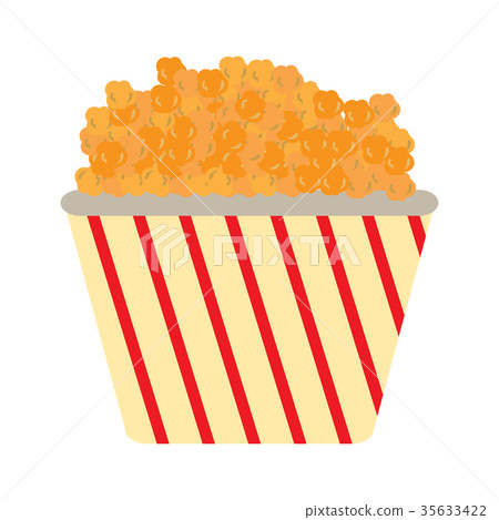 Isolated popcorn icon 35633422
