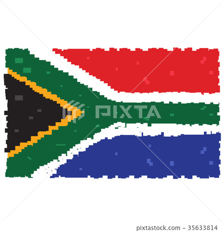 Pixelated flag of South Africa 35633814