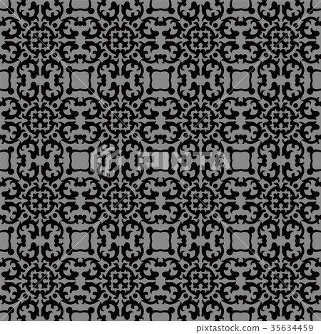 Antique seamless silver retro pattern background - Stock Illustration ...