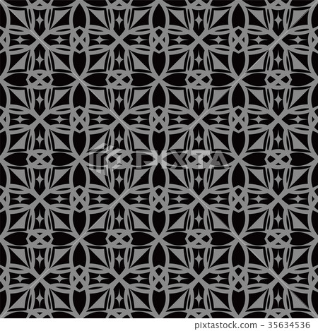 Antique seamless silver retro pattern background-插圖素材 [35634536] - PIXTA圖庫