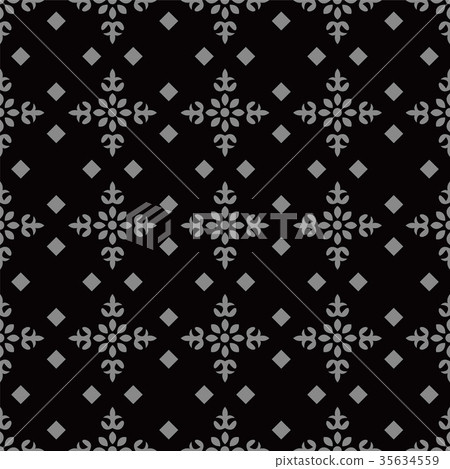 Antique seamless silver retro pattern background 35634559