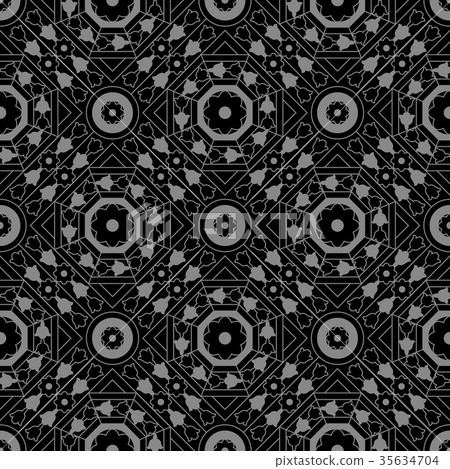 Antique seamless silver retro pattern background 35634704