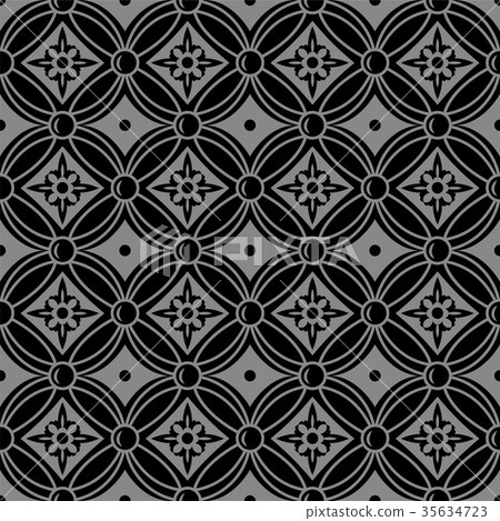 Antique seamless silver retro pattern background 35634723