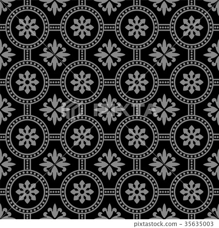 Antique seamless silver retro pattern background - Stock Illustration ...