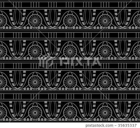 Antique seamless silver retro pattern background Antique seamless silver retro pattern background 35635337