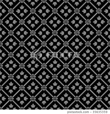 Antique seamless silver retro pattern background-插圖素材 [35635359] - PIXTA圖庫
