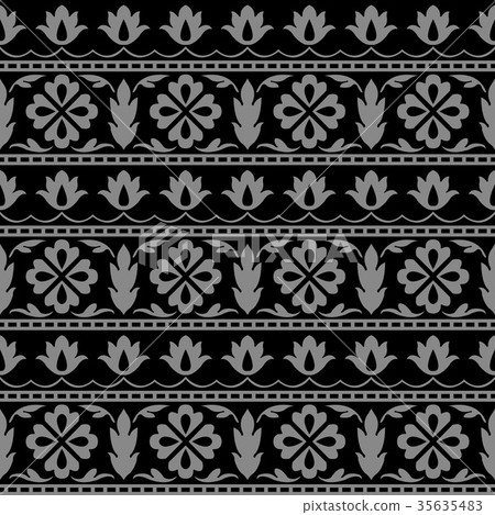 Antique seamless silver retro pattern background 35635483