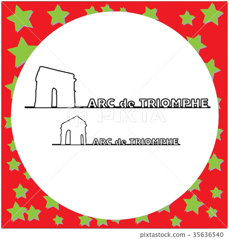 arc de triomphe paris vector illustration 35636540