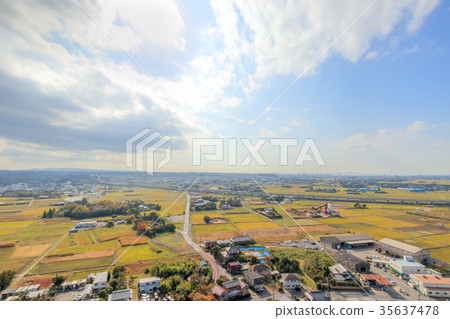 Aerial view around Kisarazu City Ijiri 35637478