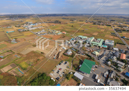 Aerial view around Kisarazu City Ijiri Aerial view around Kisarazu City Ijiri 35637494