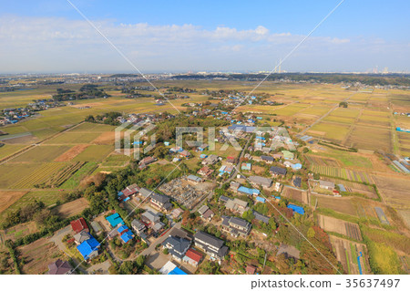 Aerial view around Kisarazu City Ijiri Aerial view around Kisarazu City Ijiri 35637497