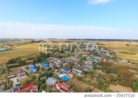 在Kisarazu市Ijiri附近的鳥瞰圖 35637510