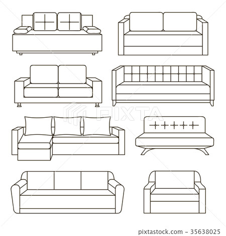 Sofa Icon Set 35638025
