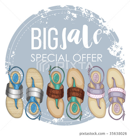 Fashion vector sketch womens shoes. 35638026