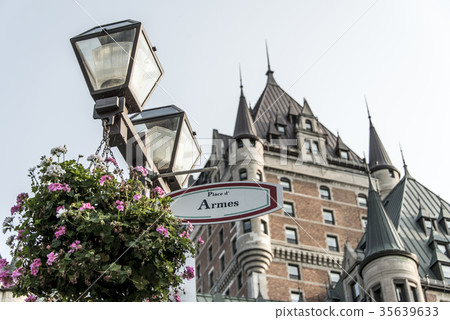 latern flowers sign Place d Armes Canada Quebec latern flowers sign Place d Armes Canada Quebec 35639633