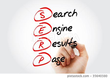 Hand writing SERP with marker Hand writing SERP with marker 35640380