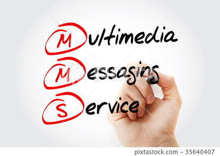 Hand writing MMS with marker Hand writing MMS with marker 35640407
