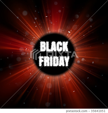 Black Friday red burst poster. EPS 10 vector 35641051