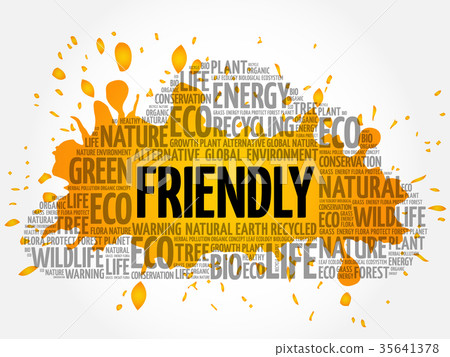 Friendly word cloud - Stock Illustration [35641378] - PIXTA