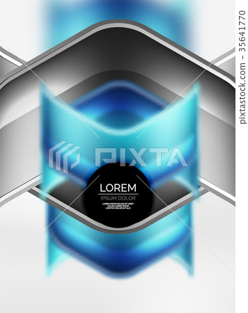 Metal realistic techno arrow background design 35641770