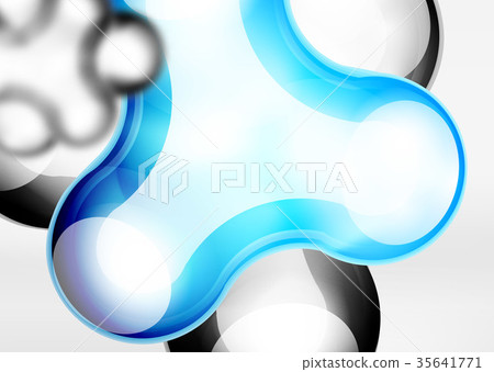 Digital techno bubble background template 35641771