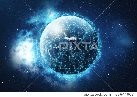 3D Rendering Global Network and Data Exchange 35644008