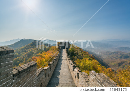 Mutianyu great wall in Beijing, China. Mutianyu great wall in Beijing, China. 35645173