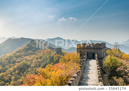 Mutianyu great wall in Beijing, China. Mutianyu great wall in Beijing, China. 35645174