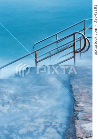 Swim ladder leading to mystic sea Swim ladder leading to mystic sea 35645193