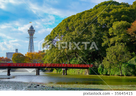 從天王寺公園看到的通天閣 35645415